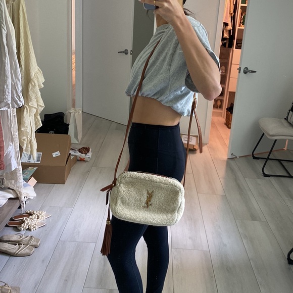 COPY - Saint Laurent 
Shearling Monogram Lou Camera Bag Beige - Picture 6 of 6